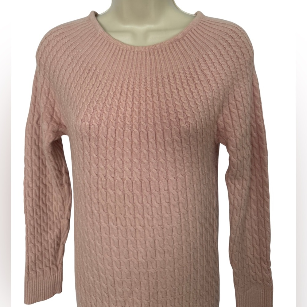 Chic Long Sleeve Knit Dress in Soft Pink - Picture 6 of 13